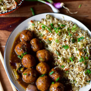 Manchurian with Fried Rice